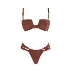 3Pcs Push Up Bikini 2026 New Swimsuit Women Sexy Swimwear Female Bandeau Biquini Solid Black Bathingsuit Swimming Suit Beachwear