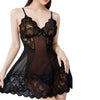 Contrast Lace Ruffle Trim Lingerie Pajamas Set See Through Ultra-thin Women Pajamas Deep V-neck Lace Sleepwear Sexy Pajamas test