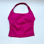 NCLAGEN Gym Halter Top Woman longline strappy tank Padded yoga clothing Fitness workout Running Activewear pilates clothes