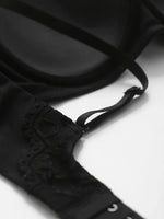 Knit Sexy Women's Thin Cup Lace Bras Lace Splicing Underwire Bra Push-Up Breathable Women's underwear