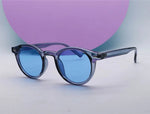 Vintage Rice Nail Round Sunglasses Men Women Brand Hawksbill Blue Shades Eyewear Female Brand Design Sun Glasses Men oculos