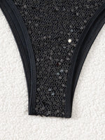 2026 Shiny Sequins Bikini Set Women's Triangle Wrapped Swimsuit Two-piece Lace-up Swimwear Sexy Micro Thong Bathing Suit Biquini