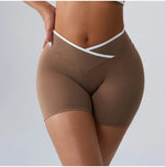 Sports Shorts Cross Waist Women Shorts Women Cycling Jogging Fitness High Waist Push Up Gym Shorts Leggings Women Yoga Clothing