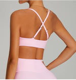 Women Cross Straps Sports Bra Gym Yoga Crop Workout Top Vest High Support Fitness Bralette Push Up Underwear Soft Breathable