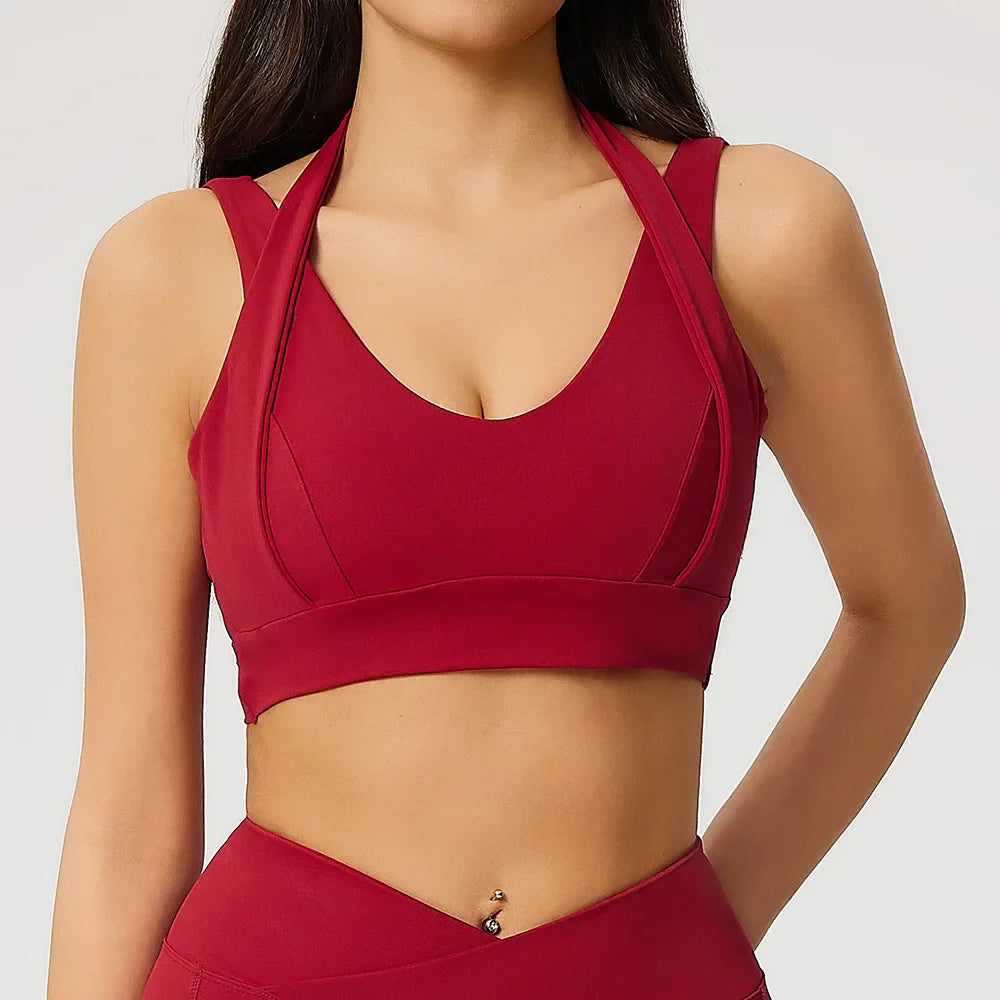 High Strength Gym Top Women Sports Bra Running Back Cross Yoga Bra Breathable Sports Underwear Women Fitness Workout Top Women