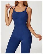 Hearuisavy Female Jumpsuit Long Elegant Sports Bodysuit Woman Gym Clothes Strappy Fitness Overalls Push Up Pilates Yoga Leotard