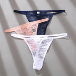 5PCS Sexy Lace Cotton Floral G-String Transparent Thong Seamless Women Low Waist Panties Underwear Solid Color Lingere Intimates