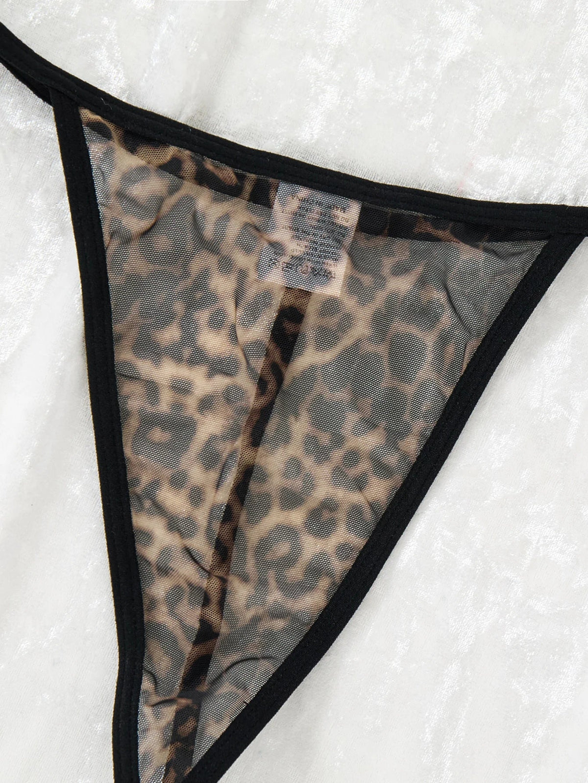 Lace-Trimmed Leopard Print Sleepwear Set Elegant Beauty Gift for Wife Sexy Nightgown And Underwear Combo