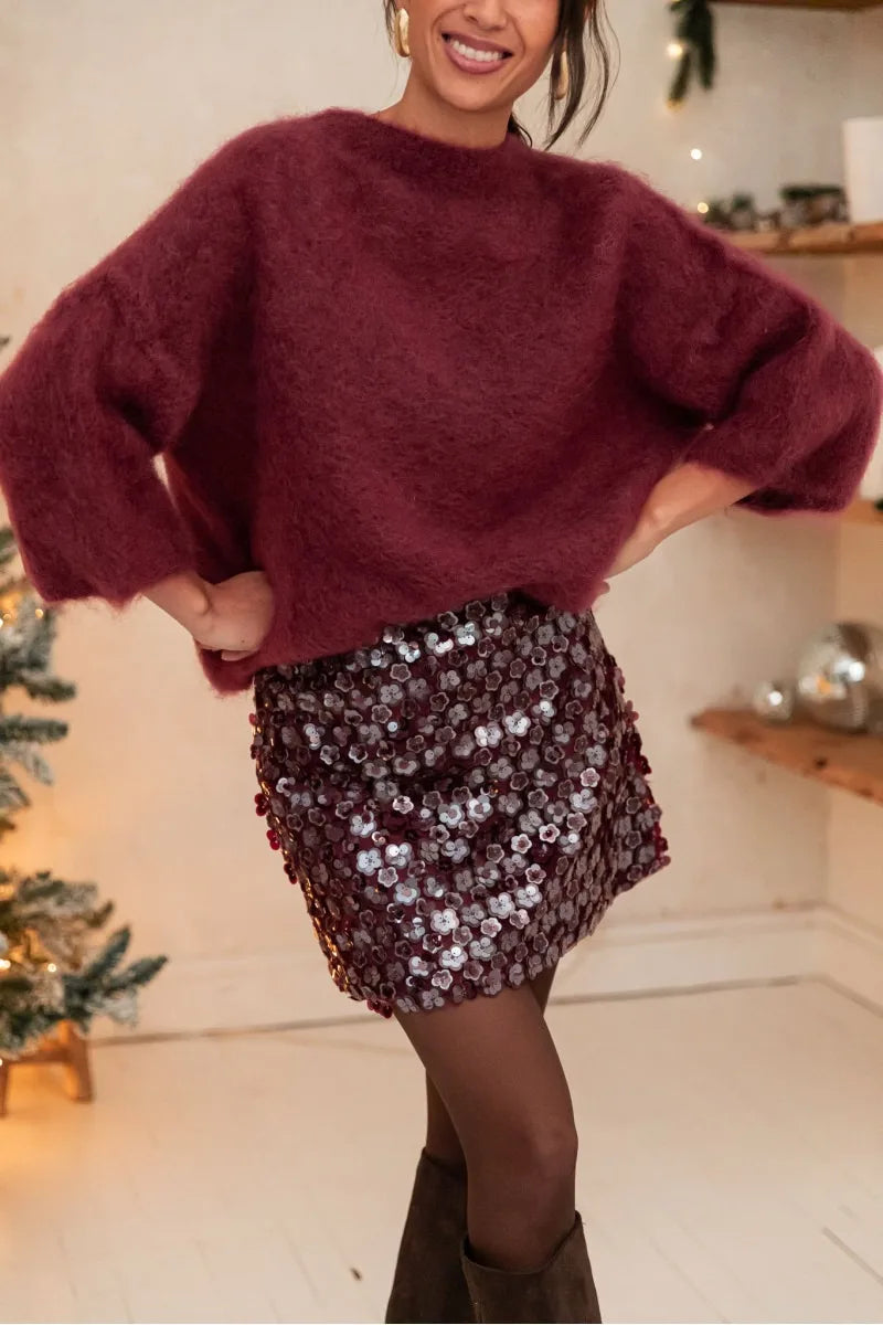 Women Shine Sparkly Sequin Skirt Fashion SequinedMini Skirts Clubwear Clothing Vintage High Waist Female Chic Lady Skirts