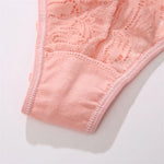 3Pcs/set Lace Thongs Women Sexy Low-Rise G-string Panties S-XL Floral T-Back Underpants Ladies Lace Bikini Underwear Lingerie