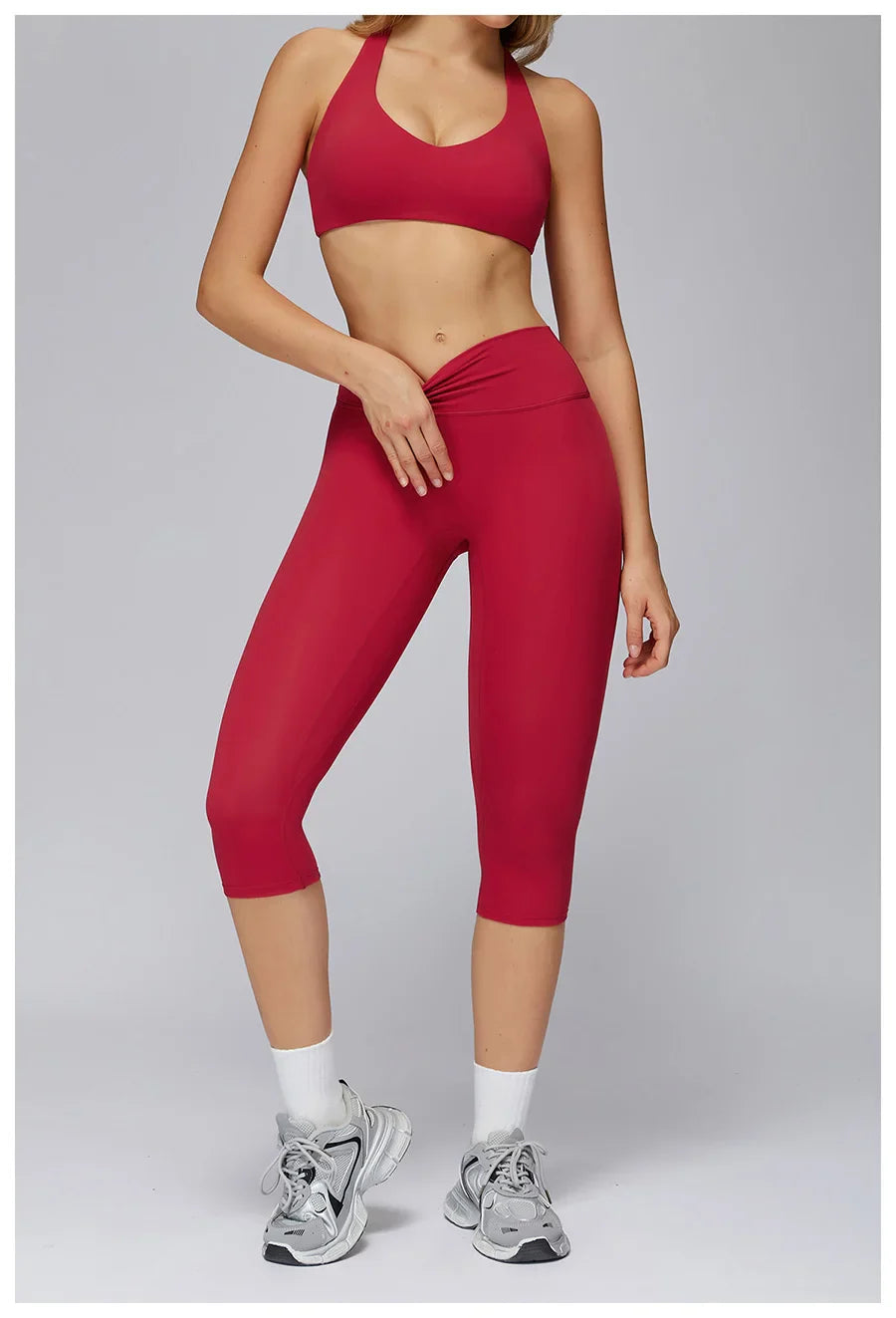 New yoga set 2 pieces gym set Women Long Sleeve Sports Shirts Sports Bra Leggings Suit Fitness Running Workout Suits Tracksuit