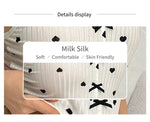 2-Piece Women's Sexy Transparent Mesh Lace Set with Ribbed Printed Strap Top and Pants Home Clothes Pajama Set