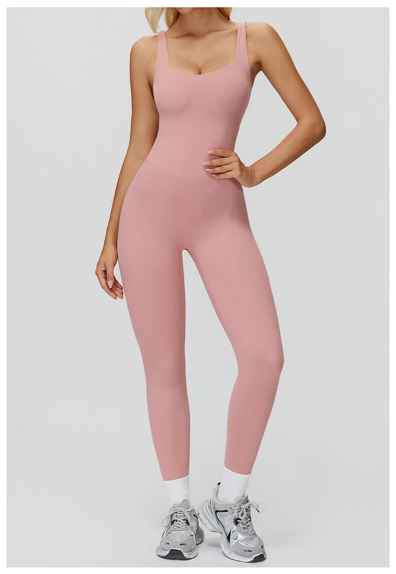 Women Yoga one-piece Jumpsuit Fitness Sports Overalls Gym Clothin Pilates Workout Clothes Outfit push-up Activewear Sportswear
