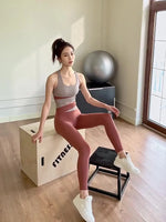 Two Piece Yoga Set Women Sportswear Suit Outfit Gym Leggings With Bra Pants Sports Bra Shorts For Fitness Clothing Workout Set
