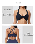 DIAS FIT JOY fold sports bra cross beauty back detachable yoga bra tight fitting outdoor sports running fitness gym suit