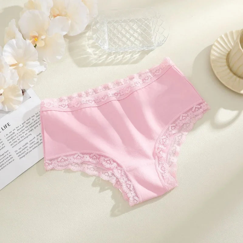 3Pcs/Set Women's Seamless Cotton Briefs Women Panties Solid Color Breathable Underwear Female Low Waist Soft Lingerie S-XXL