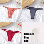 New 3PCS/Set Cotton Bikini Panties Women Sexy Solid Color Low Waist Thongs Female Breathable G-String Underwear Comfort Lingerie