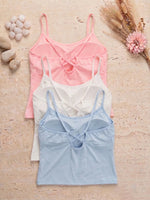 1Pcs Women Padded Camisole Tank Top Solid Basic Sport Sleeveless Vest Comfort Daily Ladies Wireless Bralette