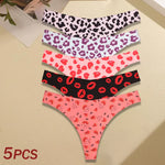 5Pcs Women G-string Seamless Sweet Fruit Thongs Low-waist Panties Ladies Soft Cute Thongs Female S-XL T-Back Panties Underwear