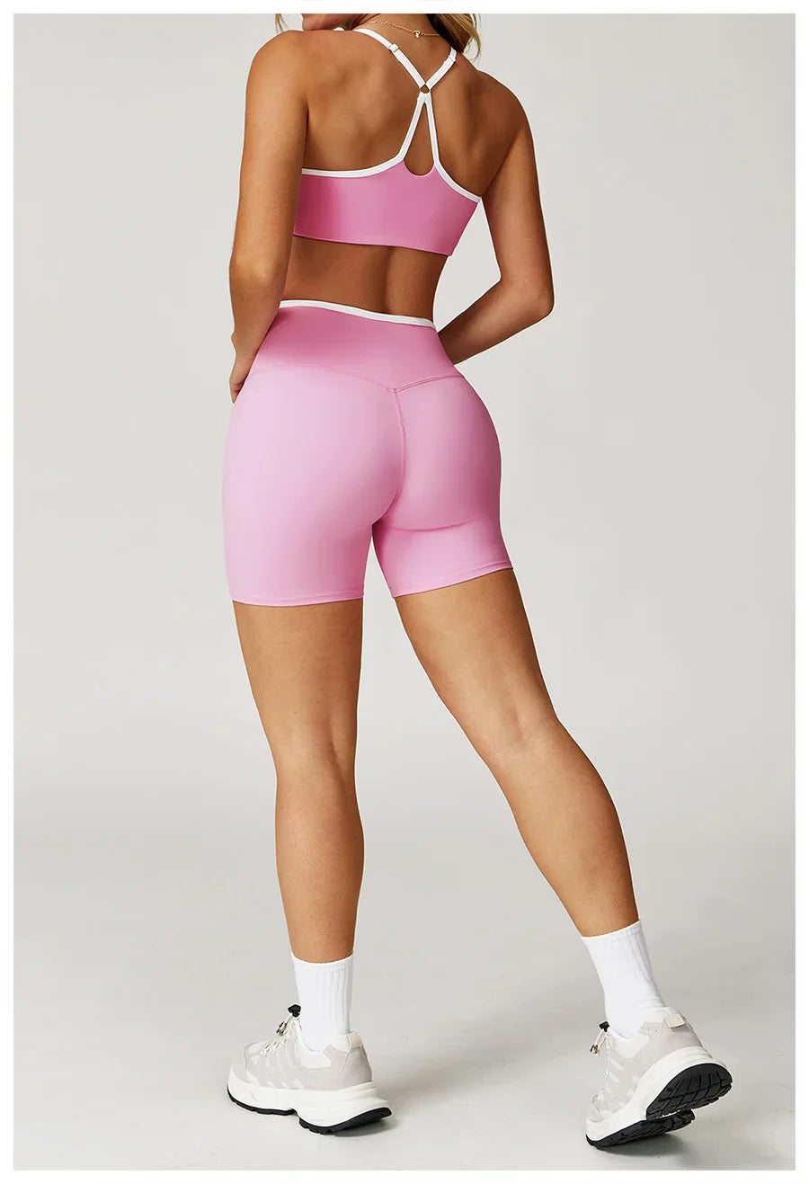 Sportswear Woman Gym Sports Bra Shorts Leggings 2 Piece Set Workout Naked Feeling Seamless Female Fitness Clothing Tracksuits