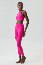 Yoga Set 2 Pieces Women's High Waisted Leggings Sports Vest Exercise Clothing Workout Outfits Fitness Sportswear Gym Tracksuit