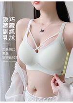 Traceless Half-Fixed Cup Women Underwear Thin Jelly Soft Support Anti Drop Adjustable No Steel Ring Super Soft Solid Color Bras