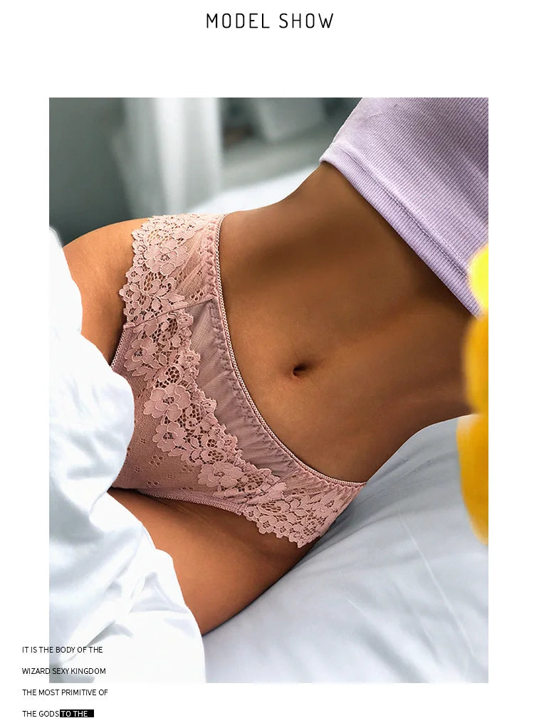 Lace Sexy Girls G String Panties Women Briefs Transparent Thong Thin Hollow Out Underwear Female Low Waist Lingerie Size S-XL
