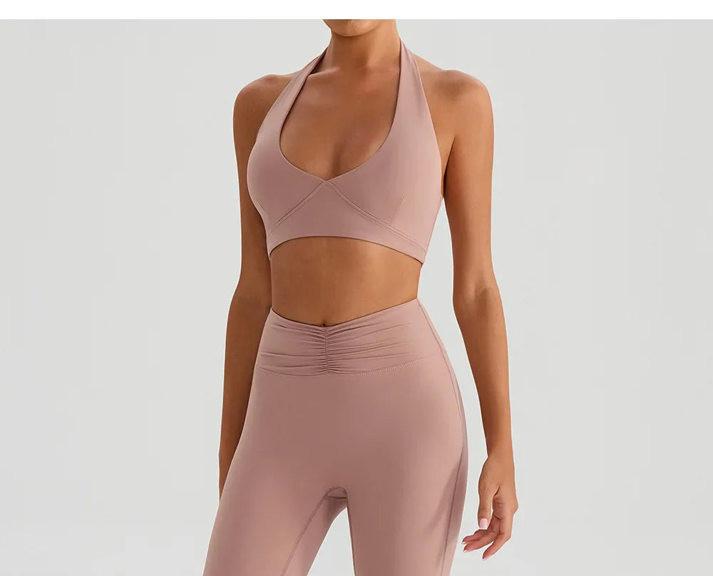 Hearuisavy 2Pcs Women's Sports Set Sun Protection Quick-Dry Tennis Skirt High Waist Yoga Flared Pants Gym Running Fitness Shorts