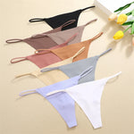 10Pcs/Set Seamless Thong Women Thin Strap Low Waist High Flexibility Panties Underwear Ladies Briefs T-back Comfortable Women