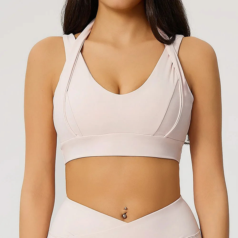 High Strength Gym Top Women Sports Bra Running Back Cross Yoga Bra Breathable Sports Underwear Women Fitness Workout Top Women