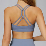 Women Sports Bra Back Cross Top Push Up Fitness Yoga Bra Underwear Sport Tops For Women Breathable Running Vest Bralette Gym Bra