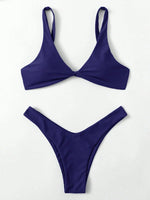 ZTVitality Solid Tie Sexy Bikini 2021 Hot Sale Padded Bra High Leg Bandage Push Up Bikini Set Brazilian Swimsuit Women Swimwear