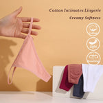 Women's Cotton Thong Sexy Thongs Women's Panties Set Solid Seamless Low Waist Underwear Female Underpants Intimates Lingerie