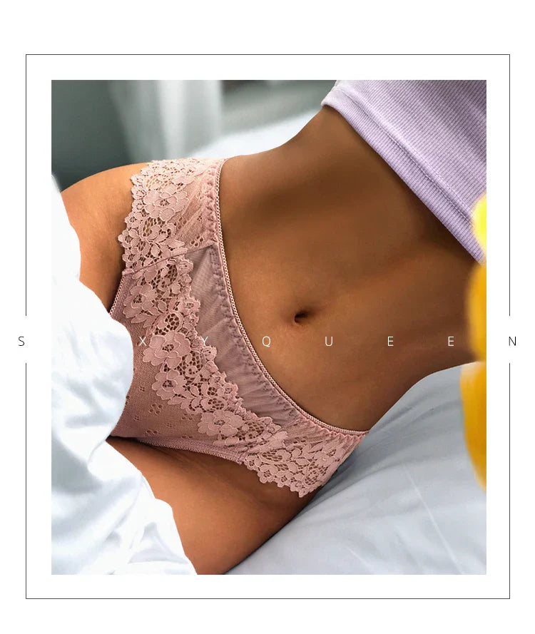 Lace Sexy Girls G String Panties Women Briefs Transparent Thong Thin Hollow Out Underwear Female Low Waist Lingerie Size S-XL