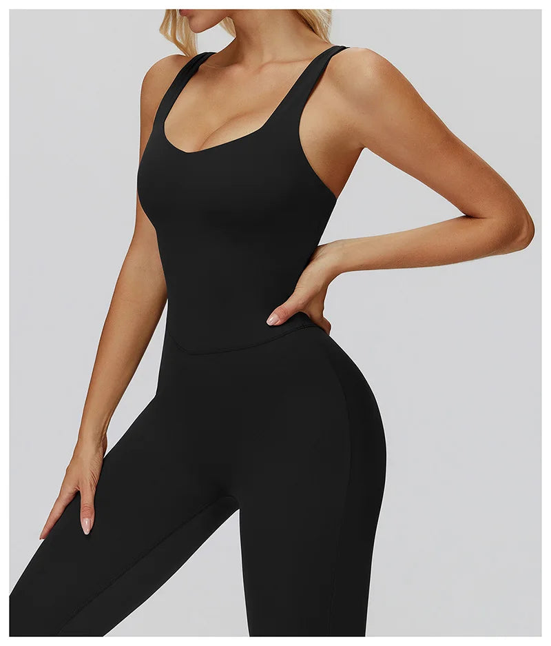 Women Yoga one-piece Jumpsuit Fitness Sports Overalls Gym Clothin Pilates Workout Clothes Outfit push-up Activewear Sportswear