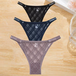 3Pcs/Set Cotton Panties Women Letter Belt Lace Sexy Briefs Seamless Low Rise Underwear Ladies M-XL Underwear Girls Lingerie New