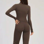 2PCS Yoga Set Gym Clothes Sportswear Seamless Women Fitness Long Sleeved Tracksuits Sports Workout Gym Flared Leggings Athletic