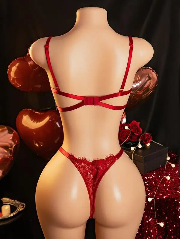 Thin Sexy Lingerie Bra SetErotic Push Up Breves Sets Woman Lace Transparent Underwear Embroidery Thong Kit Delicate Underwear