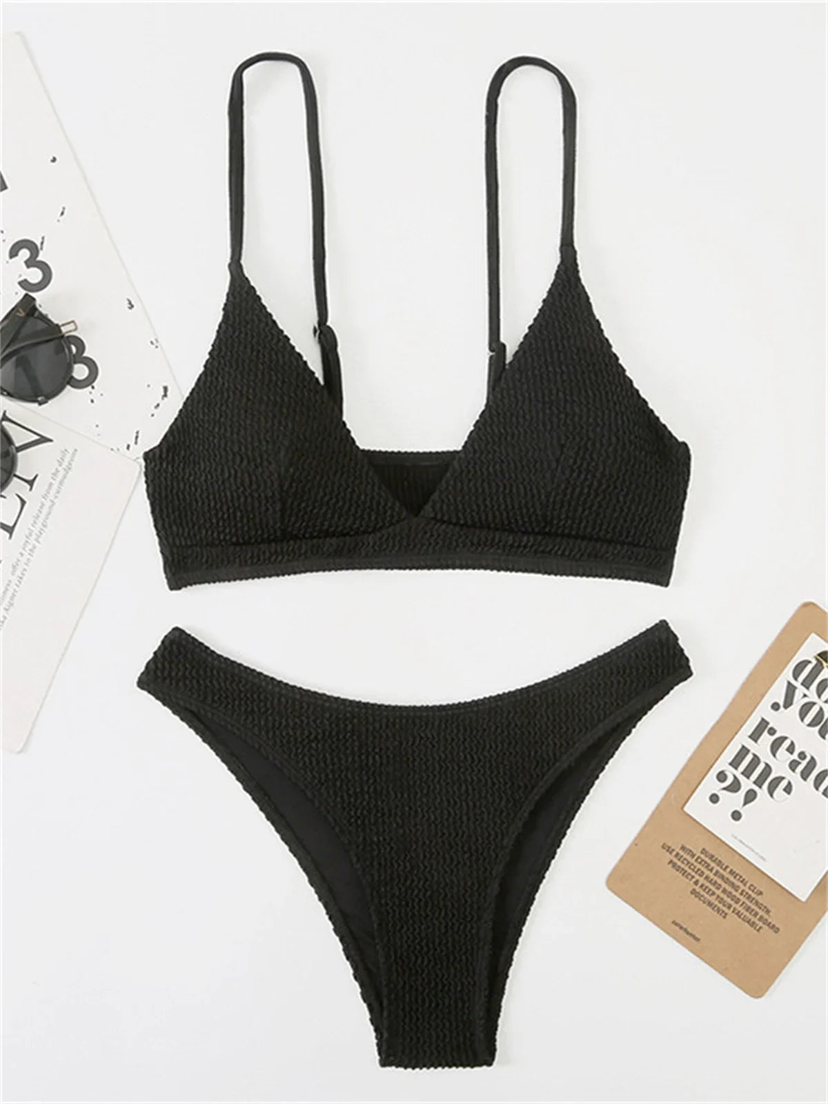 Sexy Extreme Micro Bikini Set 2024 Women White Black Wave V Neck Push Up Thong Swimsuit Beach Bathing Suit Two Piece Swimwear