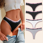 4Pcs Women's Seamless Cotton Briefs Intimates Sexy Panties Solid Color Breathable Underwear Female Low Waist Soft Lingerie S-XL