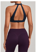 Sports Bra Gathered Neck Hanging Style Backless Tight Yoga Bra Women's Top Fitness Outdoorsports Pilates Training Gym Workout