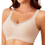 Women's Wire-free Seamless Bra Full Cup Breathable Thin Padding Bras Solid Color Plus Size Comfortable Outer Bra Underwear
