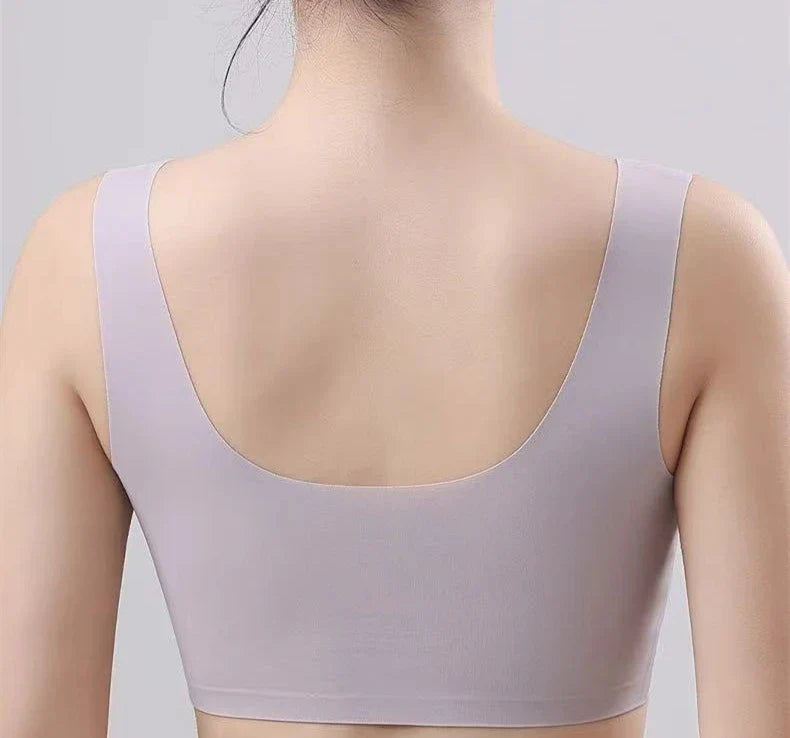 Seamless Wireless Bra One-Piece Vest Lingerie for Women Lift and Support Side Smoothing Push-Up Full Coverage Bra Small Chest