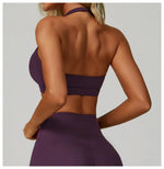 Woman Bra Gym Underwear Yoga Sport Bra Outdoor Jogging Hanging Neck Shoulder Strap Fitness Sports Bra Breathable Sexy Female Top