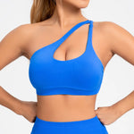 NCLAGEN Asymmetric Sports Bra Gym Top Woman High Support Halter Backless Fitness Speed Activewaer Workout Seamless Underwear