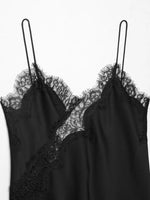 HH Sexy Women Asymmetrical Lace Slip Tops Summer Female Backless Sleeveless Off Shoulder Underwear Tanks Elegant Beach Camisole