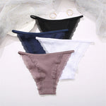 Women‘s Cotton Panties Low Waist Lace Briefs M-XL Comfortable Underwear Ladies Solid Color Underpants Girls Breathable Panty New