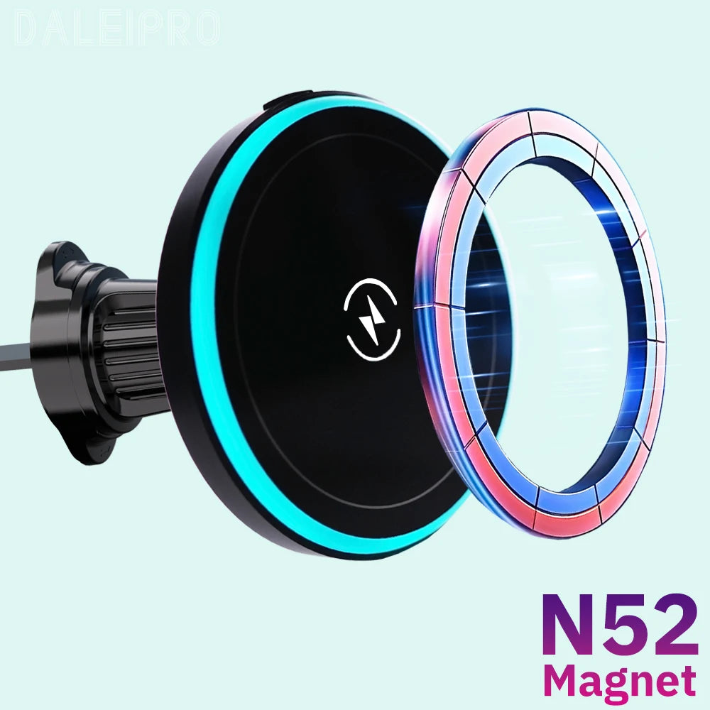 For 2015-2017 Hyundai Sonata LF Car Phone Holder Wireless Charger Magsafe Holder Auto Clamping Strong Magnet Car Accessories