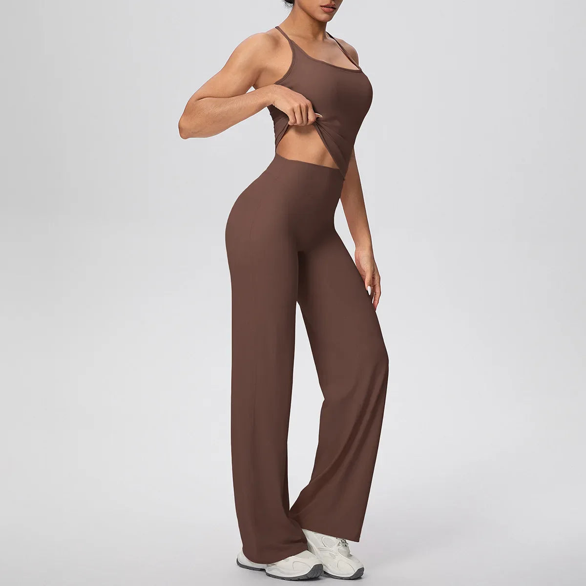 Yoga Set 2PCS Women Tracksuit Nude Feeling Workout Sets Gym Clothes Push Up Fitness Running Sportswear Sport Vest Leggings Suit