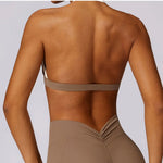 Women's Neck Hanging Back Beauty Yoga Bra Quick Drying Sports Underwear Gym Push Up Workout High-intensity Running Fitness Vest